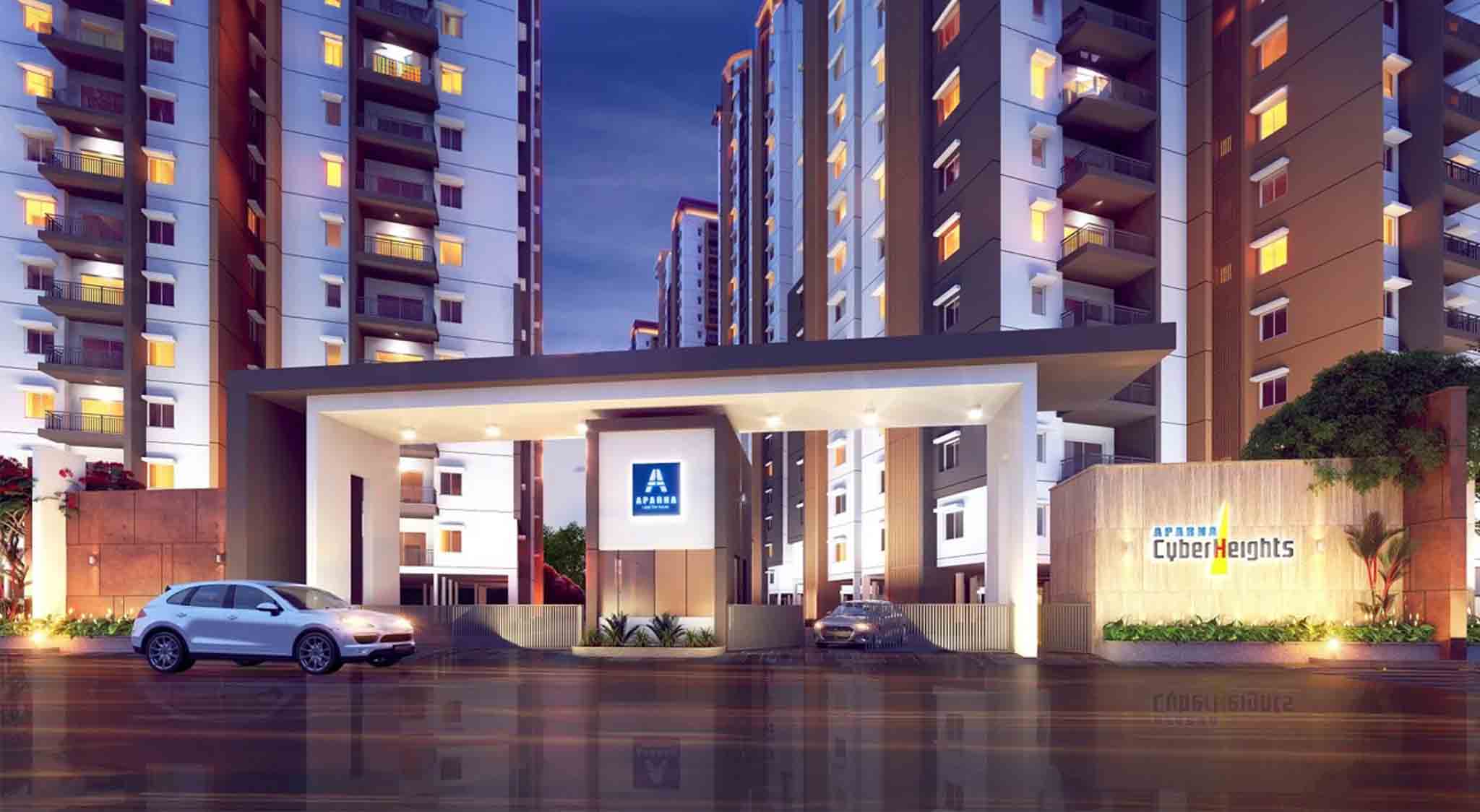 AparnaCyberHeights-Residential-2,2.5&3BHK-OsmanNagar-Hyderabad-UnderConstruction